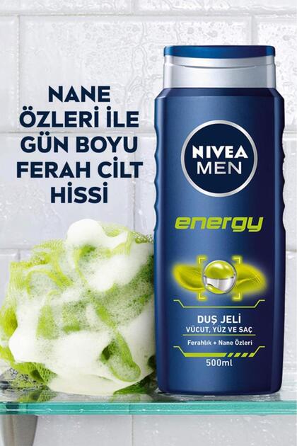 NIVEA Men Energy Erkek Duş Jeli 500 ml X2 - Fiyatı, Yorumları