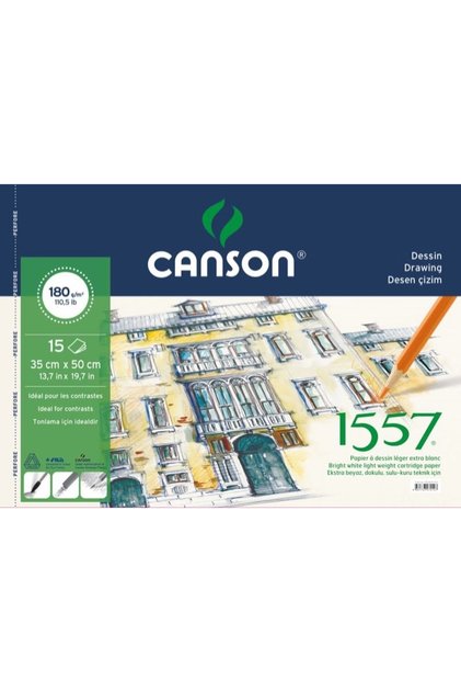 1557 Painting and Drawing Block 180Gr 35X50 15 Sheets Painting Notebook