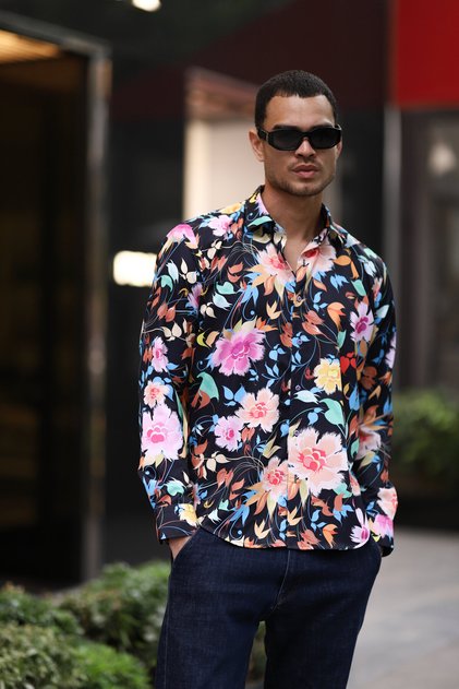 Slim Fit Digital Printed Shirt
