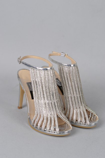 SELECT 615 SPECIAL MANUFACTURING HEEL EVENING SHOE (11 cm) SILVER