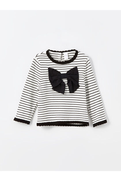Lcw Kids Striped Crew Neck Striped Girls' Sweater (W4)
