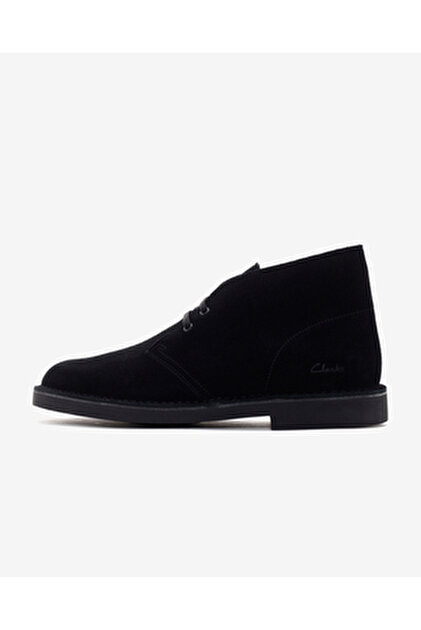 CLARKS Wallabeeevo BT Black Leather, M; 7 Erkek Siyah Bot 26179710