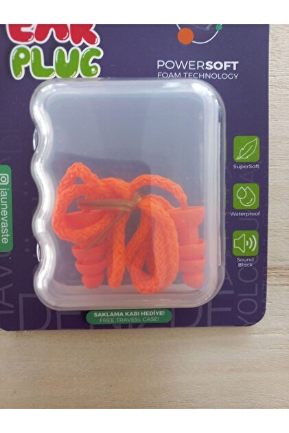 ジュエルアップ 2袋 Jaune Vaste Kulak Tıkacı 2'Li İpli Silikon Air Plug Yumuşak Ses ve