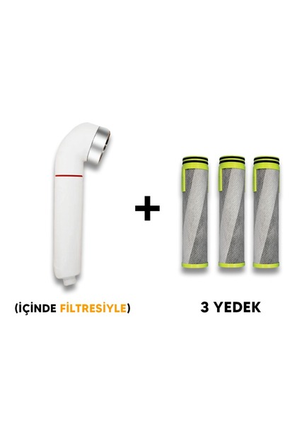 Duş Başlığı ve 3 Yedek Filtre
