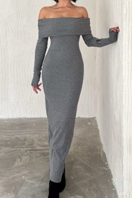 Women's Madonna Collar Camisole Fabric Long Dress