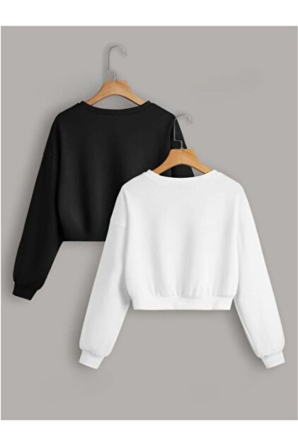 トップス Union Cropped Sweatshirt GY MOONBULL Kadın 2'li Bisiklet Yaka Crop Sweatshirt - Fiyatı, Yorumları