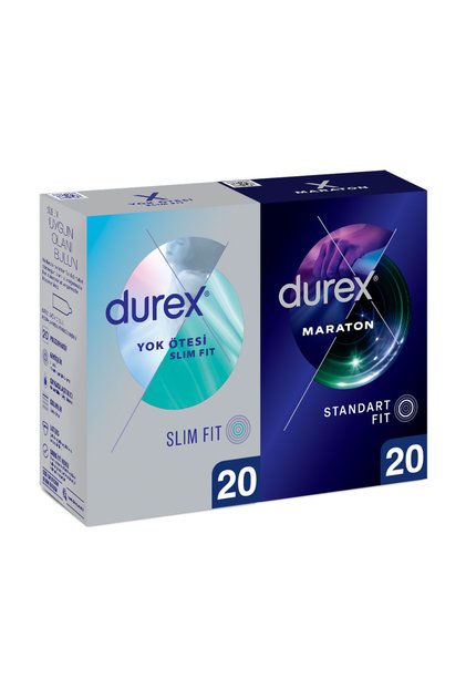 Yok Ötesi Slim Fit İnce Prezervatif 20'li + Maraton Geciktiricili Prezervatif 20'li, Avantaj Paketi