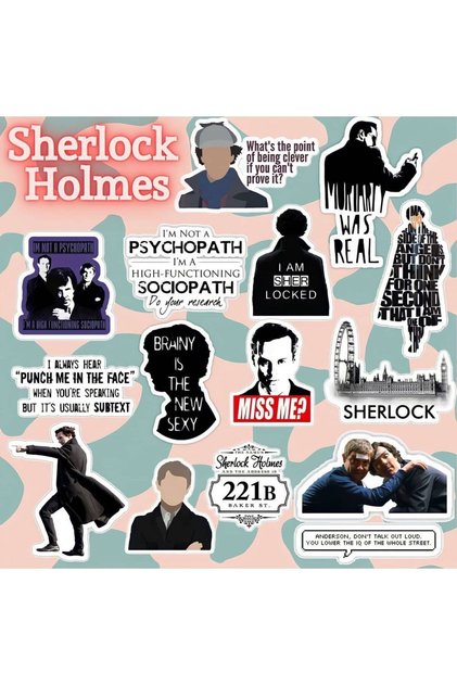 Sherlock Holmes Sticker Set | Laptop Notebook Phone Sticker Journal