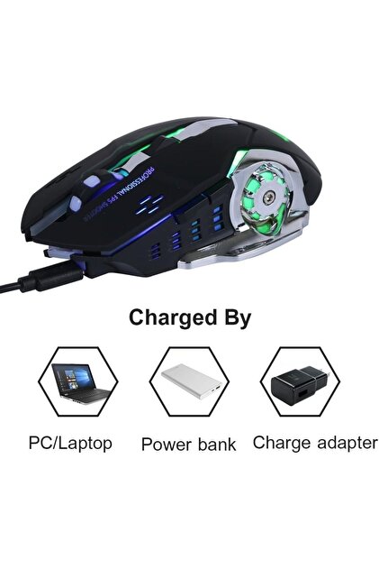 Genel Markalar Bajeal M500 Gaming Wireless Rgb Oyuncu Mouse Şarjlı