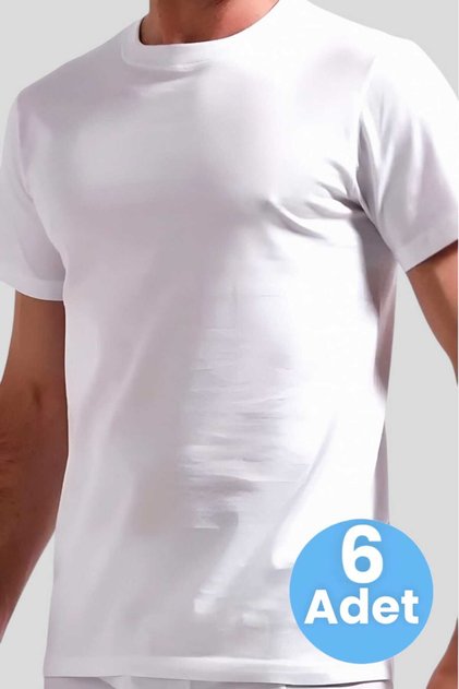 Men's Crew Neck Cotton 6-Piece Undershirt