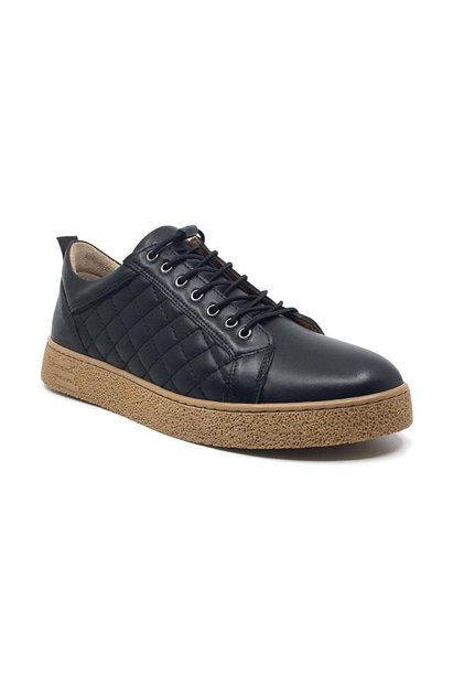 Goldbrand 100% Genuine Leather Men's Winter Comfortable Daily Casual Stretch Decorative Lace-Up Shoes 40-44