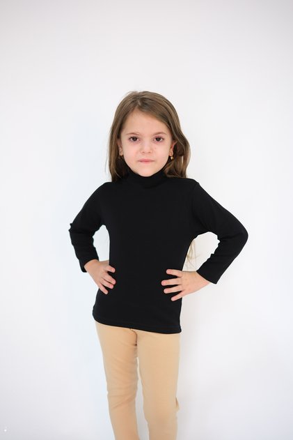 Girls Boys Children 2-6 Years Old Daily Organic Natural Cotton Stretch Fabric Slim Fit Body-Hugging Basic Body Blouse