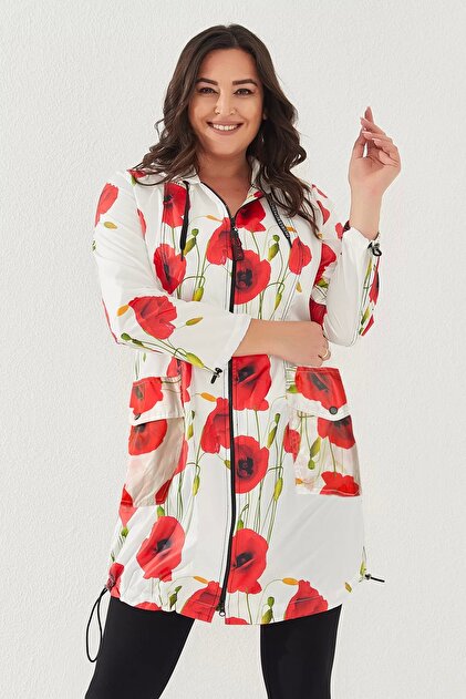 Plus Size Women's Waterproof Raincoat