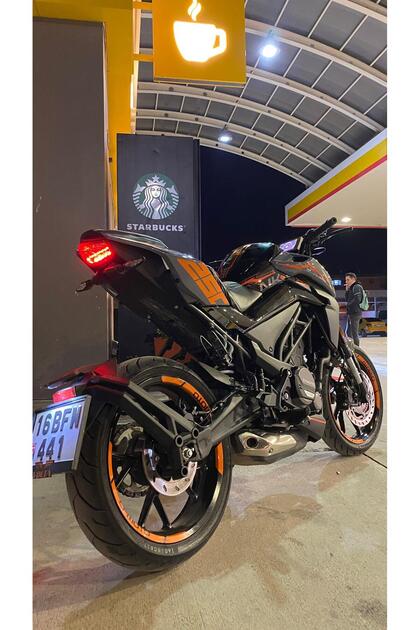 CF Moto NK250 Arka Kuyruk Altı 250 Sticker Etiket Turuncu