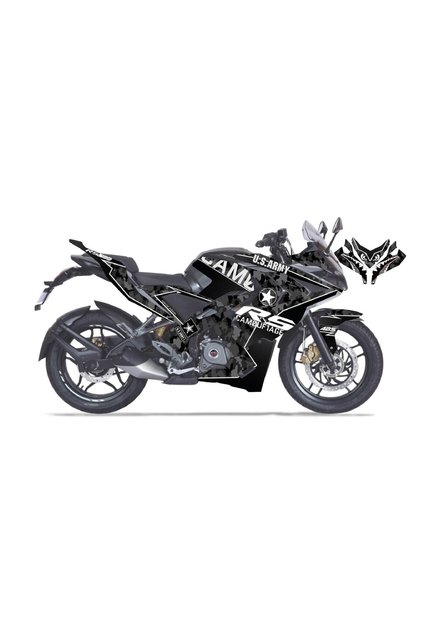 Bajaj RS200 Camouflage Sticker Etiket Parçalı Kaplama Modeli