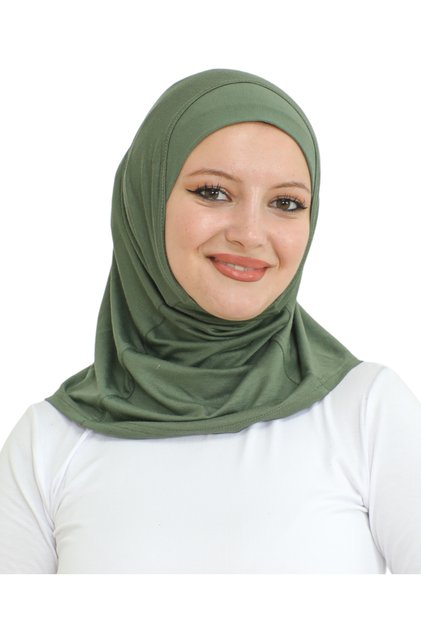 Sports Headscarf Women's Ready-To-Wear Turban Viscose Scarf Shawl - Khaki