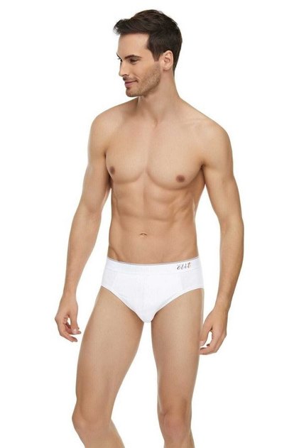 Elite Men's Lycra Cotton Belted Sports Slip Panties 12 Pack