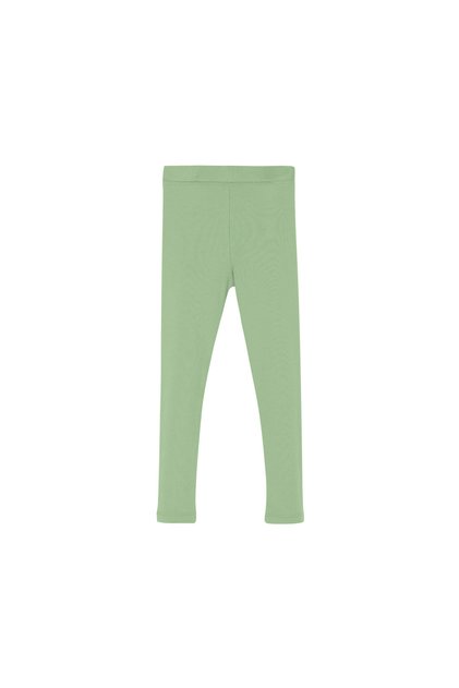 Light Green Basic Girls' Winter Leggings