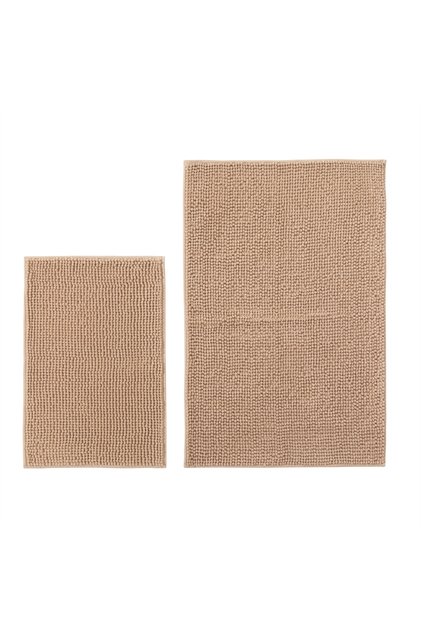 June Set of 2 Beige Bath Mat