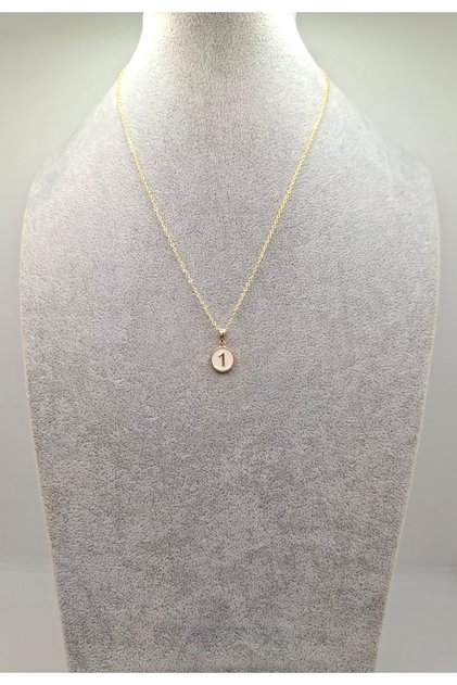 Gold Color Number 1 Necklace