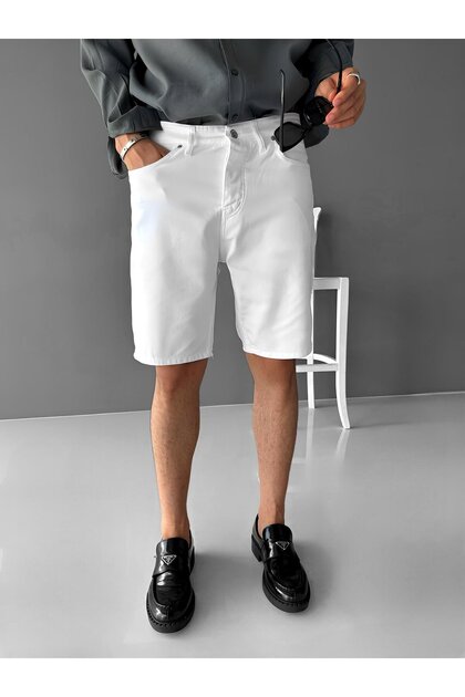 Men's Regular Fit Shorts White