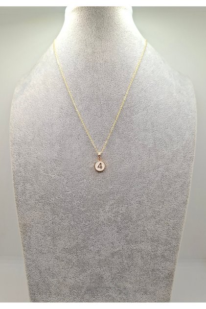 Gold Color Number 4 Necklace