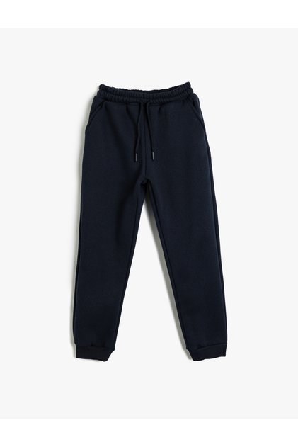 Basic-Jogginghose mit Bindegürtel und Taschendetail