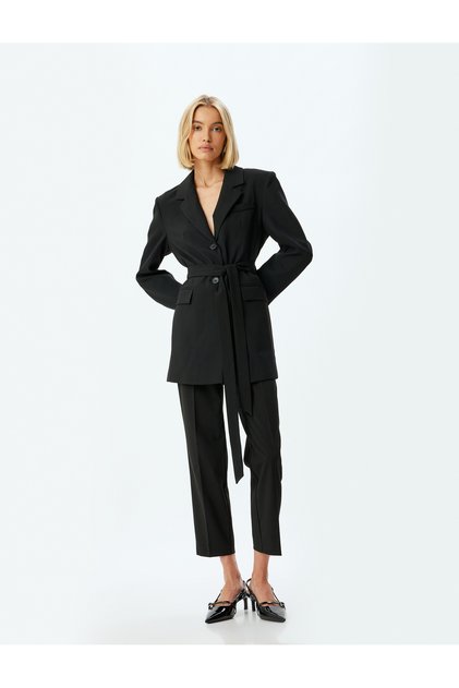 Short Pocketed Cigarette Fabric Trousers