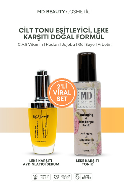 MDBeauty MD Beauty Leke Karşıtı Tonik & Aydınlatıcı Serum Seti