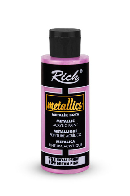 Metalik Akrilik Boya 120cc. N:784 Hayal Pembe