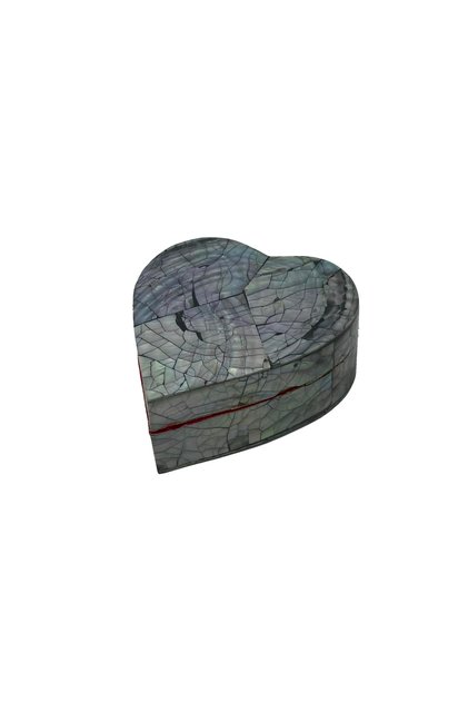 Mother of Pearl Plated Heart Model Velvet Gift Box (Large-Model 1)