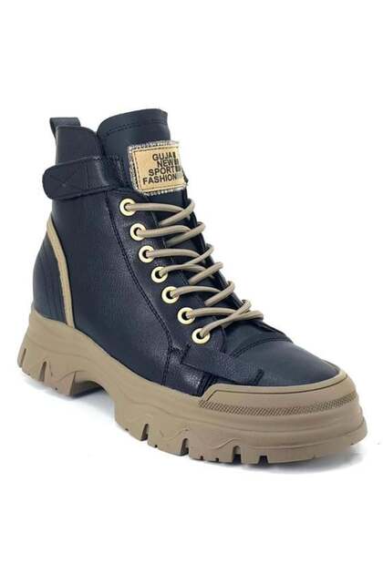 3310-1 Sports Boots with Fur Inside-Black