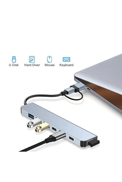 MAXGO 3011 7 In 1 Usb/type-c To Usb A Usb C-usb 2.0/3.0 Çevirici