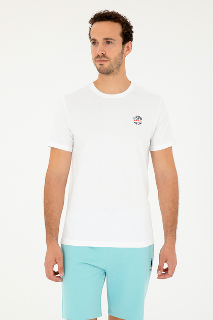Erkek Regular Fit Bisiklet Yaka Beyaz Tişört 50294329-VR013