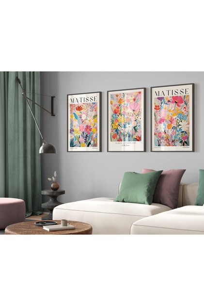 Çerçeveli Tablo Seti, Modern Tablo, 3 Parça Tablo