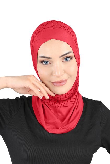 Striped Sports Cross Cap - Red - (St298), (Id 7829817)