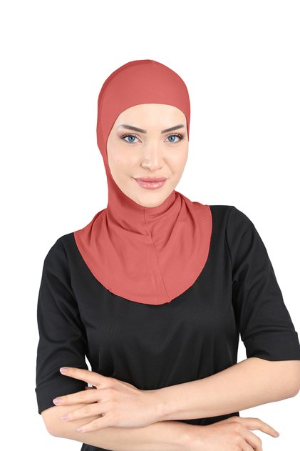 Airy Hijab Tulle Neck Collar Bonnet - Pomegranate Flower - (St228), (Id 3422820)
