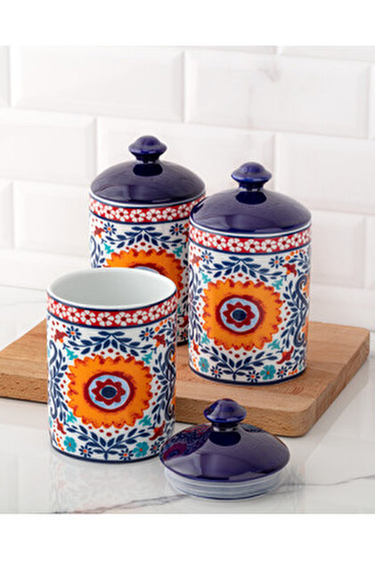 Madame Coco Papillon 3lü Baharatlık Seti - Beyaz/Mavi - Fiyatı