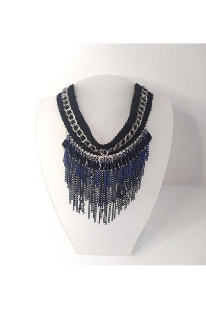 Kolye Gerdanlık Kadın Choker Bohem Kolyeler El Yapımı Uzun Püskül Boncuklar Kolye Takı Tasma