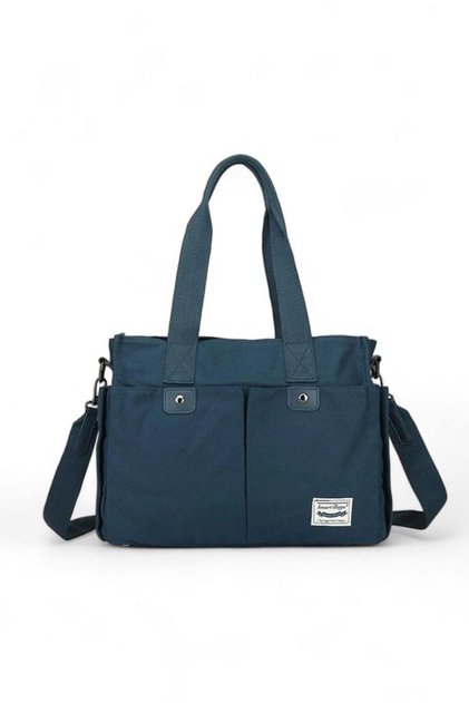 Canvas Navy Blue Women's Shoulder Bag Smk Kn-1307