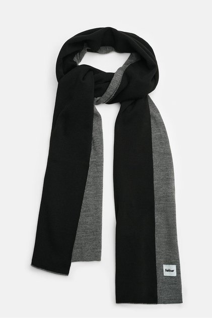 Double-Way Scarf Gray-Black