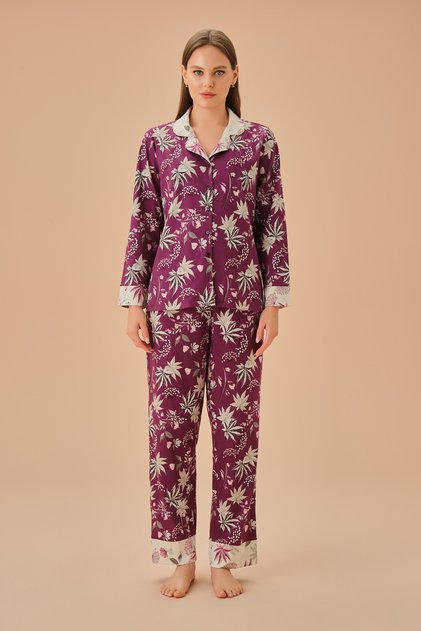 Keira Shirt Collar Pajama Set