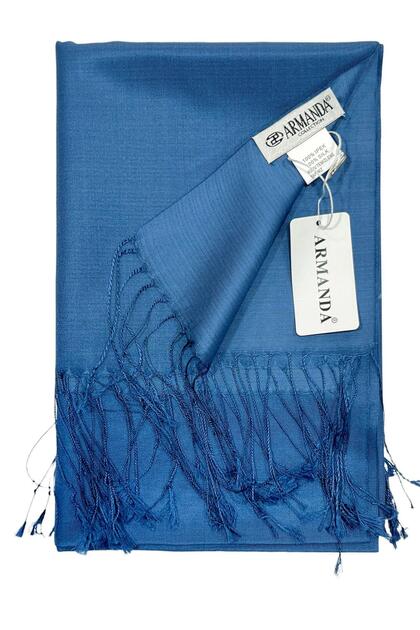Silk Shawl - Dark Denim Blue