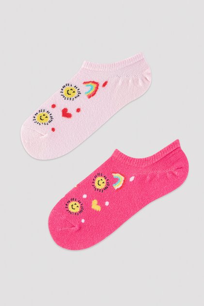 Girl's Sun Heart 2-pack Suba Socks