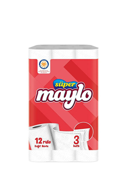 SÜPER MAYLO 3KATLI 12 RULO KAĞIT HAVLU