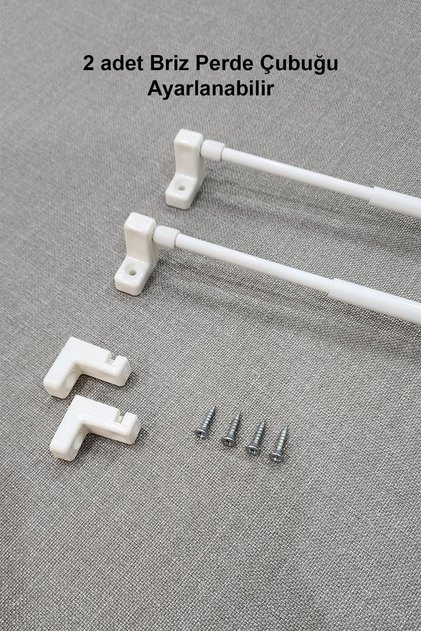 Ayarlanabilir Briz Perde Çubuğu 30-50cm 2 Adet