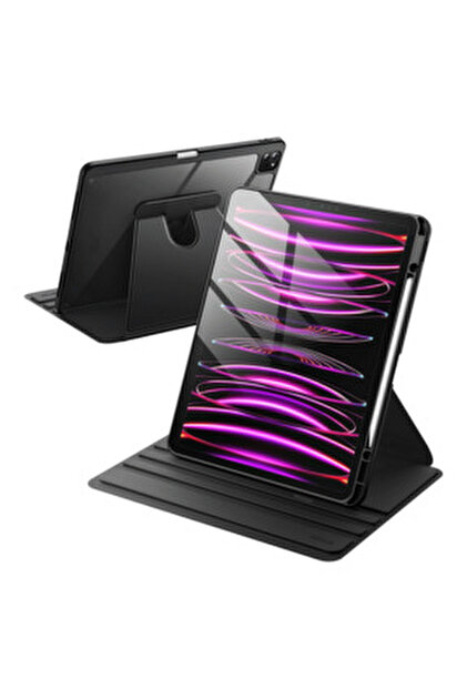 Fuchsia iPad Pro 11 inç 2025 M5 Çipli 360 Derece Dönebilen Standlı