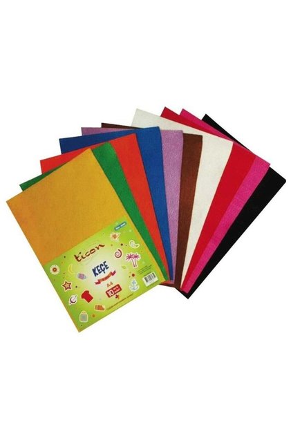 Keçe 20X30Cm (180 Gr) 10 Lu Karışık Paket-Ka Tet-90095