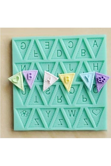 Letter flame triangle silicone mold bt-3766
