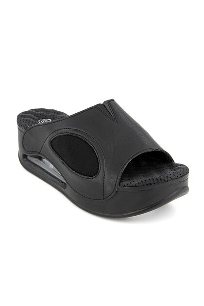 Lofty Orthopedix Air Max Sole Women's Slippers-Black